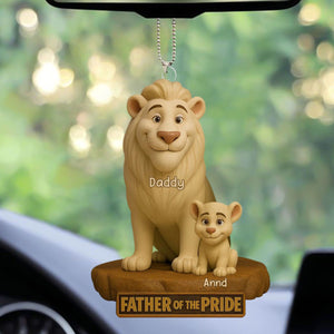 Lion Dad Of The Pride Acrylic Ornament - Personalized Gift For Father