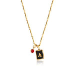 Personalized Initial Birthstone Necklace For Woman