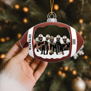 Capture Your Football Moments - Photo Personalized American Football Acrylic Ornament