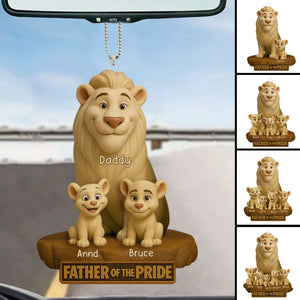 Lion Dad Of The Pride Acrylic Ornament - Personalized Gift For Father