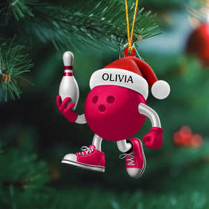 Personalized Cute Bowling Ornament Christmas Gift for Bowling Lover