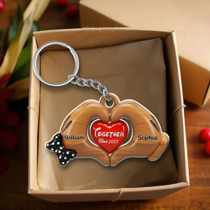 Together Forever - Couple Keychain Personalized Gift for Couples