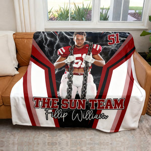 I Will Always Be Your Biggest Fan - Personalized Football Blanket For Football Mom Grandma
