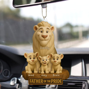 Lion Dad Of The Pride Acrylic Ornament - Personalized Gift For Father