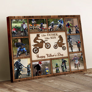 Personalized Father and Son Motocross Canvas/Poster Father’s Day Gift
