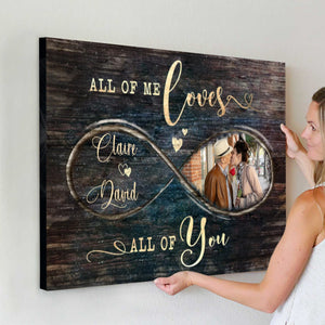 Personalized Valentines Day Photo Gift, God Knew My Heart Needed You Custom Canvas Print