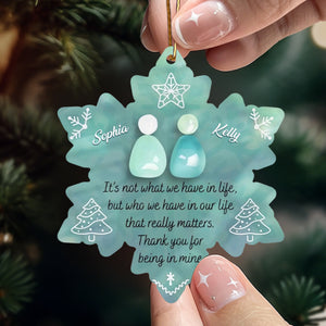 Snowflake Eternal Friendship, Personalized Acrylic Ornament, Gift For Besties, Friends