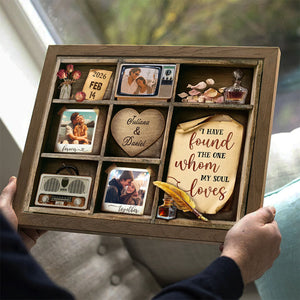 I Have Found The One – Personalized Memory Shelf Canvas Valentine’s Day Gift for Couples