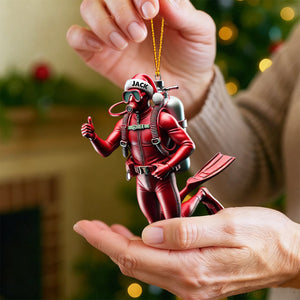 Custom Name Scuba Diving Ornament Personalized Ornament Christmas Gift for Diver