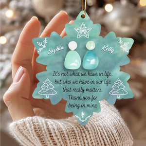Snowflake Eternal Friendship, Personalized Acrylic Ornament, Gift For Besties, Friends