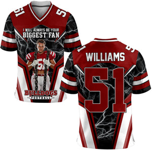 I Will Always Be Your Biggest Fan Personalized All Over Print Football Jersey For Football Sport Family