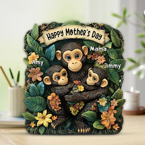 Mother of Little Monkeys - Personalized Acrylic Plaque For Mother's Day Gift