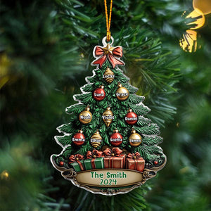 Personalized Gift for Family Christmas Tree Ornament