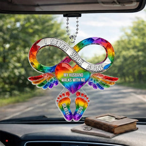 Personalized "Your Love Still Rides Beside Me" Acrylic Car Hanger – Memorial Gift For Loss Of Loved One