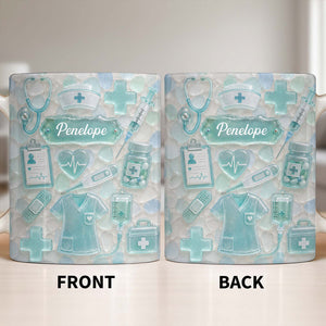 "Dedicated Nurse" Sea Glass – Personalized Mug | Gift For Nurse Lovers