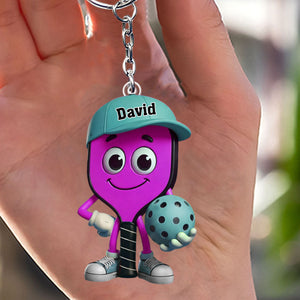 Personalized Pickleball Acrylic Keychain, Gift for pickleball lovers