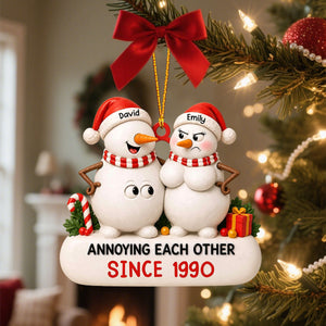 "Annoying Each Other Since" โ Personalized Acrylic Hanging Ornament | Gift For Couples