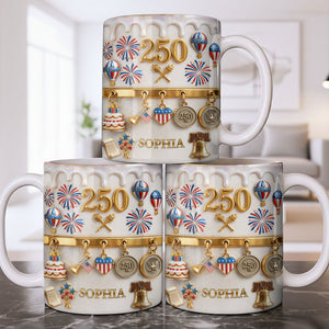 Gift For Patriots & USA Lovers – Personalized "Celebrating Freedom" Mug