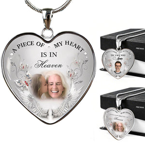 Personalized Heart-shaped Photo Memorial Necklace