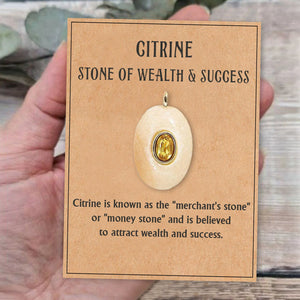 Natural Stone Precious Pendant Necklace