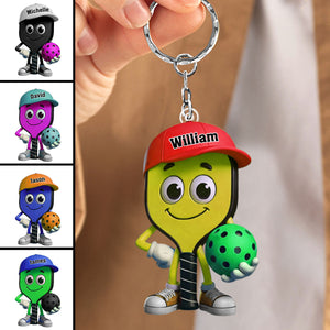 Personalized Pickleball Acrylic Keychain, Gift for pickleball lovers