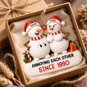 "Annoying Each Other Since" โ Personalized Acrylic Hanging Ornament | Gift For Couples