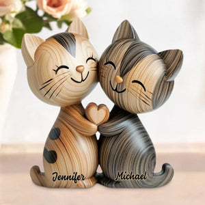 Personalized Cute Cat Couple  Custom Shaped Acrylic Plaque