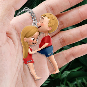 Cheeky Couple Keychain - Personalized Gifts For Couple