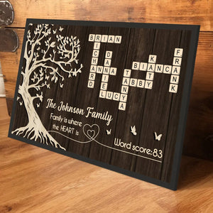 Family is Where the Heart is - Personalized Poster - Sentimental Gift for Loved Ones