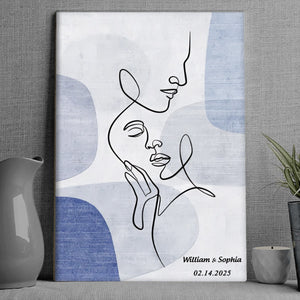 Sentimental Line Couple Art Personalized Canvas