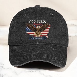 Personalized Distressed Denim Cap, USA 250th Anniversary Patriotic Design
