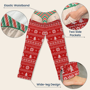 Personalized Funny Men's Lounge Pants โ Custom Christmas Pajama Gift For Men