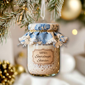 Custom Personalized Sourdough Starter Ornament โ Kitchen Baking Decor | Christmas Gift For Sourdough Lovers & Bakers