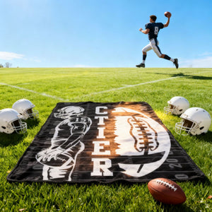 Custom Football Blanket With Name And Number