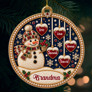 "Merry Christmas, Grandma" โ Personalized Acrylic Ornament | Heartfelt Holiday Gift For Grandma