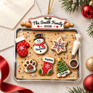 Personalized "Family Gingerbread Cookie" Acrylic Ornament โ Holiday Keepsake For Families