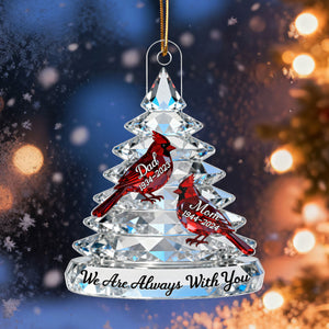 "Memorial Tree Cardinals" โ Personalized Acrylic Ornament | Remembrance & Sympathy Gift For The Whole Family