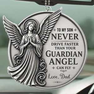 "Protected By Love And Grace" โ Personalized Car Ornament | Faith-Based Car Keepsake