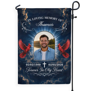 Personalized "Heaven Gained An Angel" Garden Flag โ Memorial Gift For Loss Of Loved One