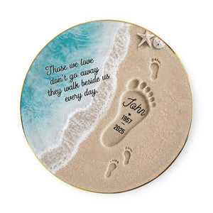 "Where Love Never Ends" โ Personalized Jewelry Dish | Memorial Ocean Remembrance Gift For Loss Of Loved One