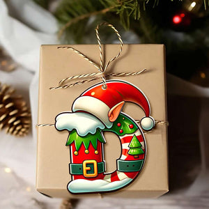 Personalized Christmas Alphabet Letter Acrylic Ornament
