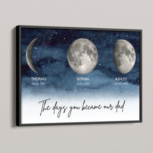 Starry Night Birth Moon Phase The Days You Became Our Dad Personalized Poster