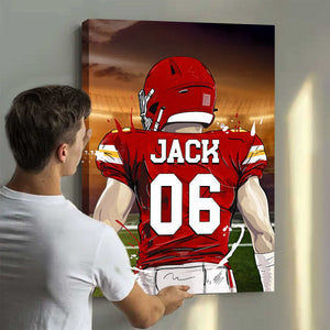 Favorite American Football Player - Personalized Poster Gift For Football Player