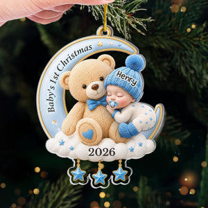 Personalized "Welcome Little One" First Christmas Ornament โ Baby Shower Gift For New Parents