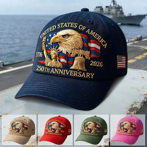 Eagle Liberty United States 250th Anniversary Hat 2026 Adjustable Patriotic Baseball Cap