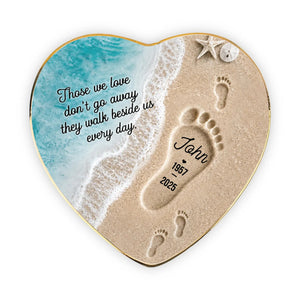 "Where Love Never Ends" โ Personalized Jewelry Dish | Memorial Ocean Remembrance Gift For Loss Of Loved One