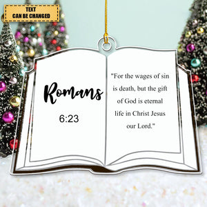 Personalized Bible verse Arcylic Ornament,Christian Christmas Decorations