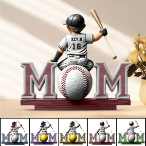 Great Players Are Raised By Even Greater Moms - Personalized Shaped 2-Layered Wooden Plaque With Flat Stand