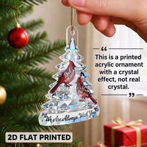 "Memorial Tree Cardinals" โ Personalized Acrylic Ornament | Remembrance & Sympathy Gift For The Whole Family