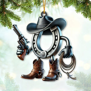 Personalized Custom Name Cowboy Ornament, Cowboy Christmas Gift